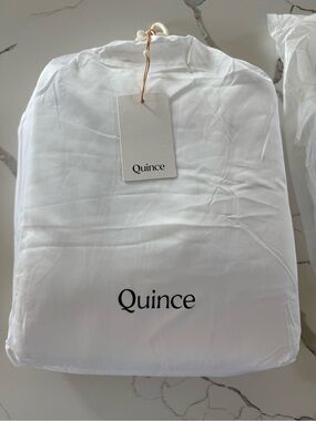 NWT QUINCE Bamboo Sheet Set King White